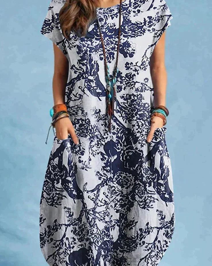 Hattie - Elegant Vintage Midi Dress (Plus Size Available)