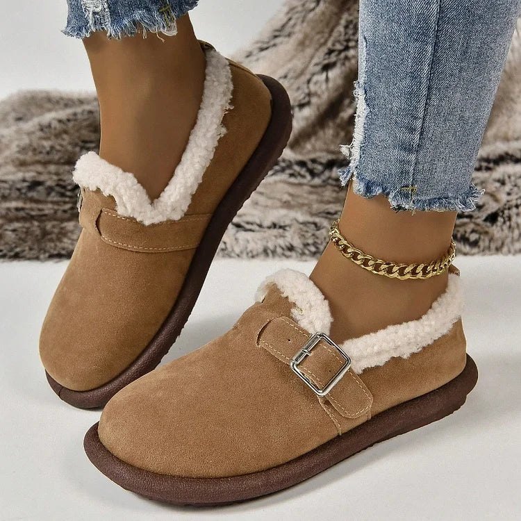 Elsie | Plush Fleece-Lined Suede Clogs