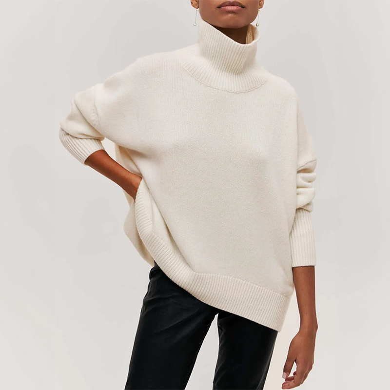 Amelia - Elegant Knitted Roll Neck Jumper