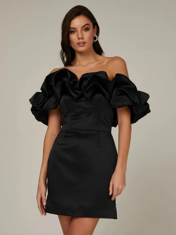 Luna - Luxe Mini Dress with Ruffles