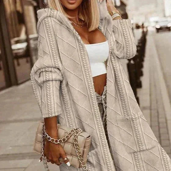 Boutique Eliza™ | Extended Length Hooded Cardigan