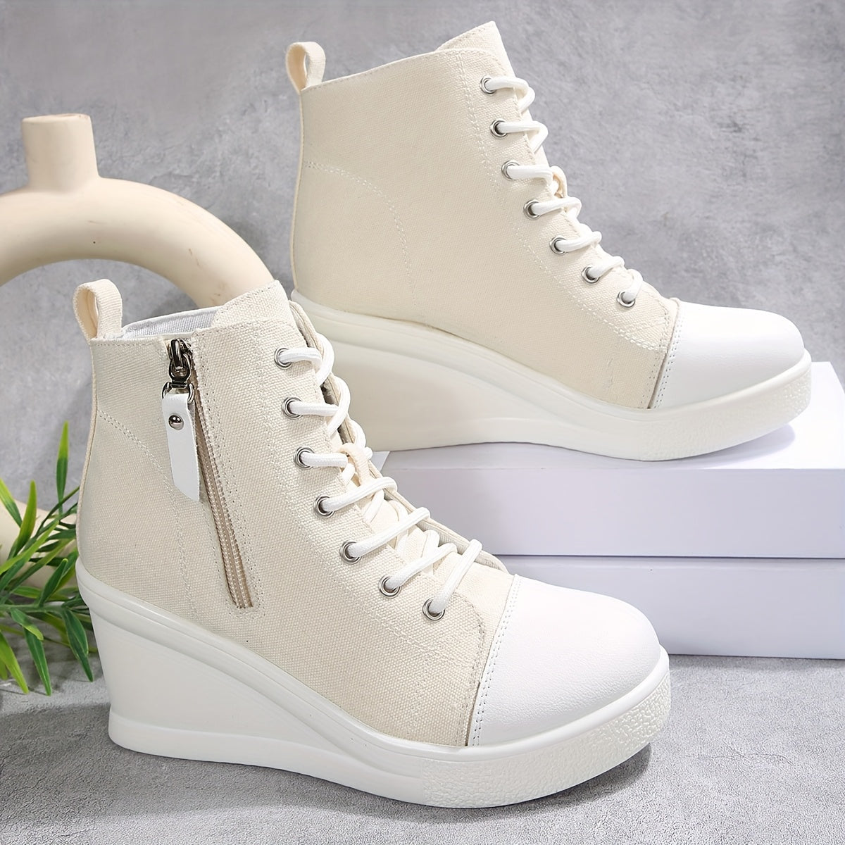 Uptown™ Chic Canvas Wedge Trainer