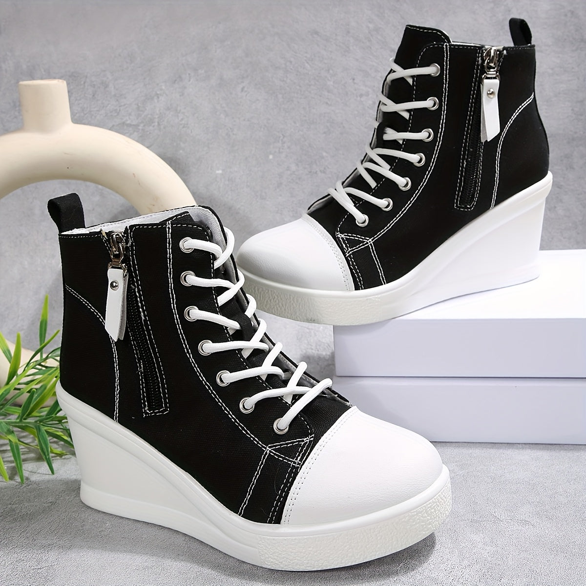 Uptown™ Chic Canvas Wedge Trainer